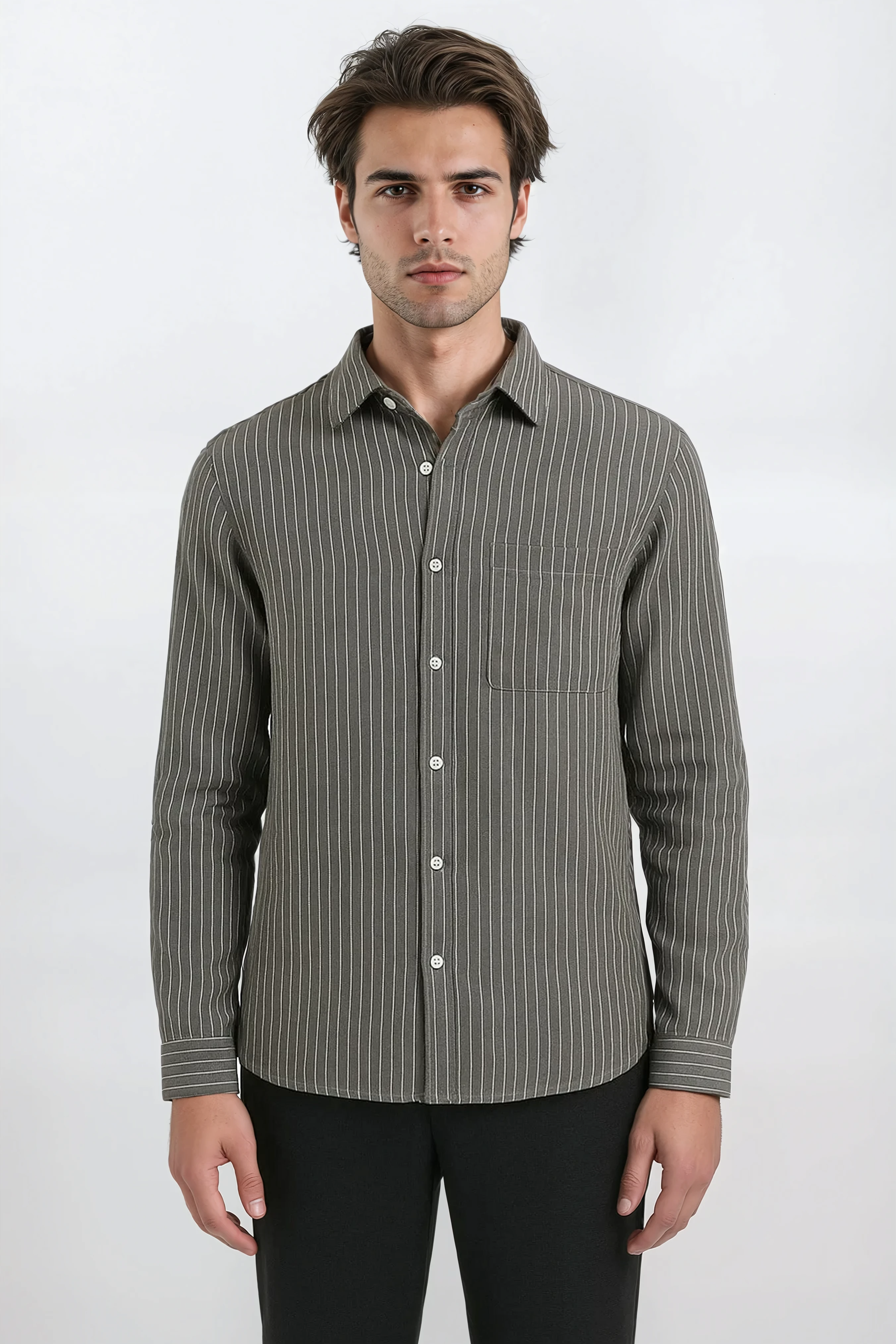 The Horizon Shirt Grey - Pea & Kew