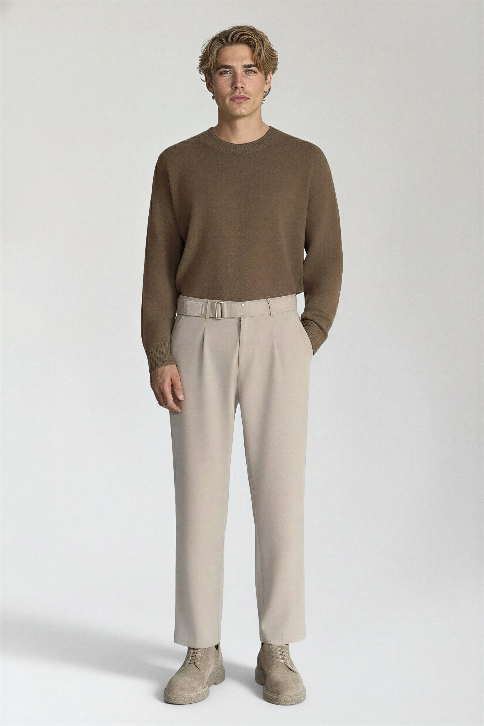 The Belted Trouser - Pea & Kew
