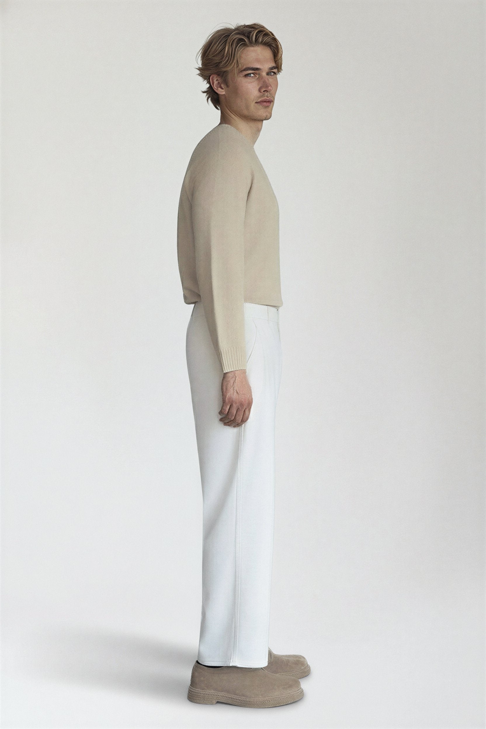 The Drape Trouser - Pea & Kew