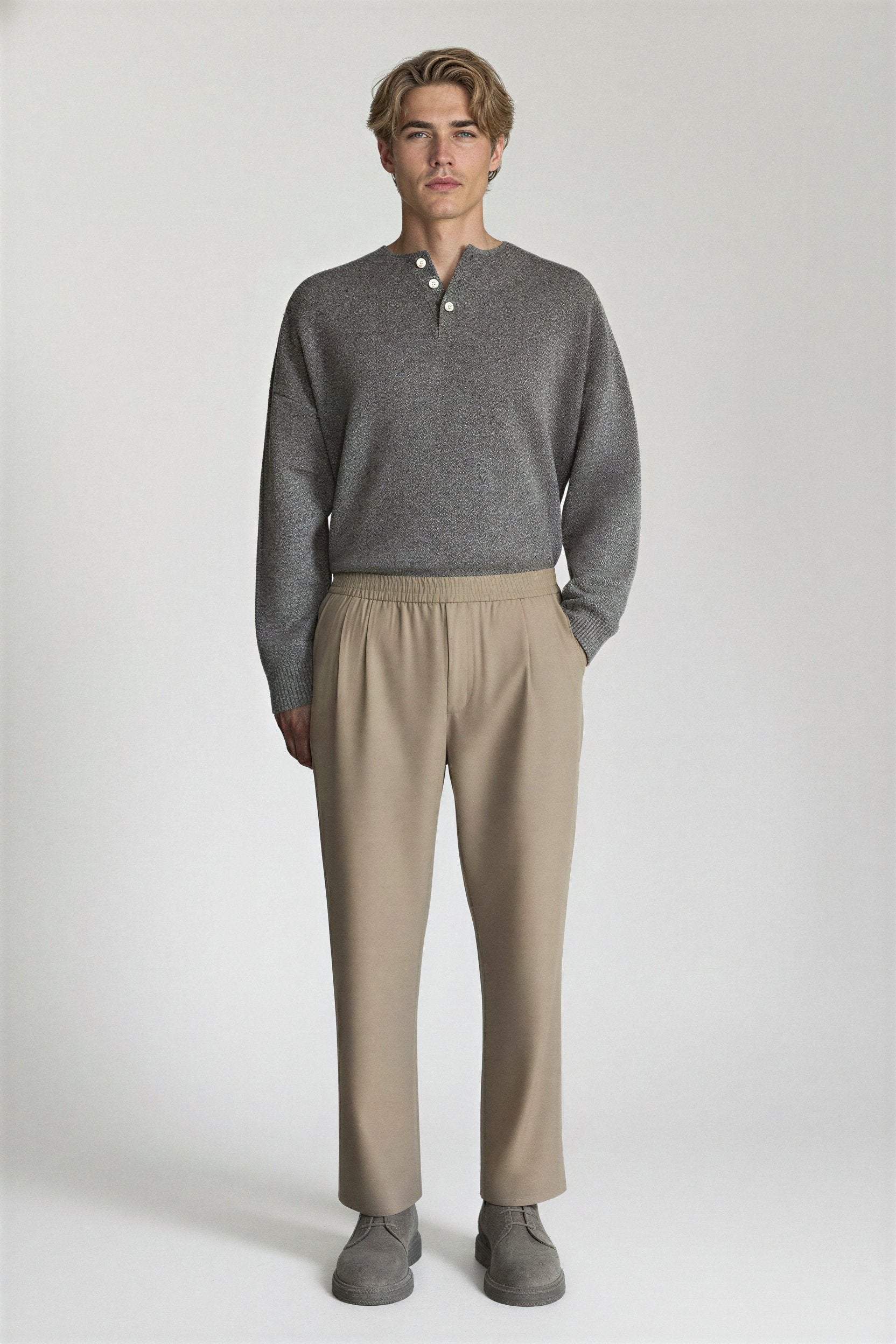 The Ease Trouser - Pea & Kew