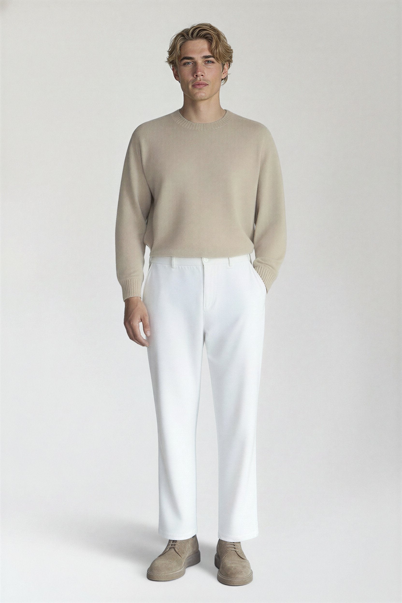 The Drape Trouser - Pea & Kew