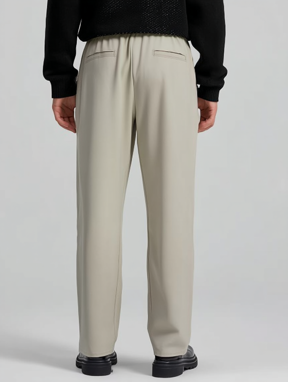 The Soft Drape Trouser - Sand - Pea & Kew