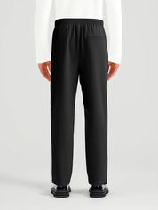The Tailored Drape Trouser - Black - Pea & Kew
