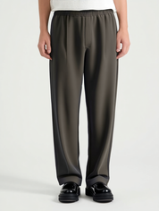 The Tailored Drape Trouser - Dark Grey - Pea & Kew
